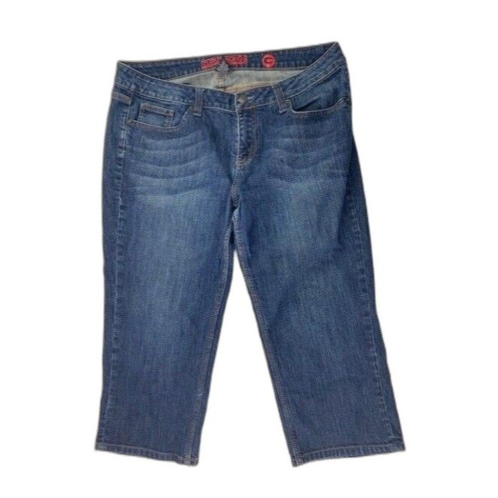 New York & Co Size 12 Womens Jeans Curvy SoHo Crop Stretch Mid Rise Med Wash